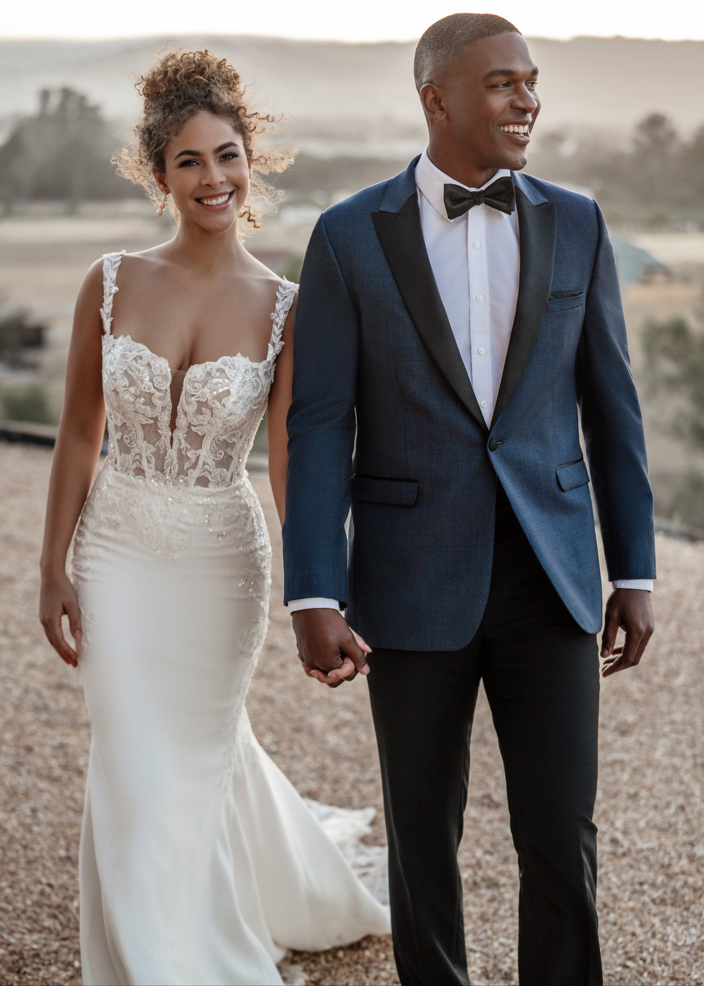 Ridge Denim Blue Tuxedo by Allure Men