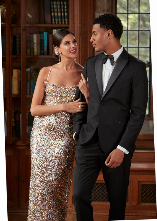 Ben Sherman Alton Black Paisley Tuxedo