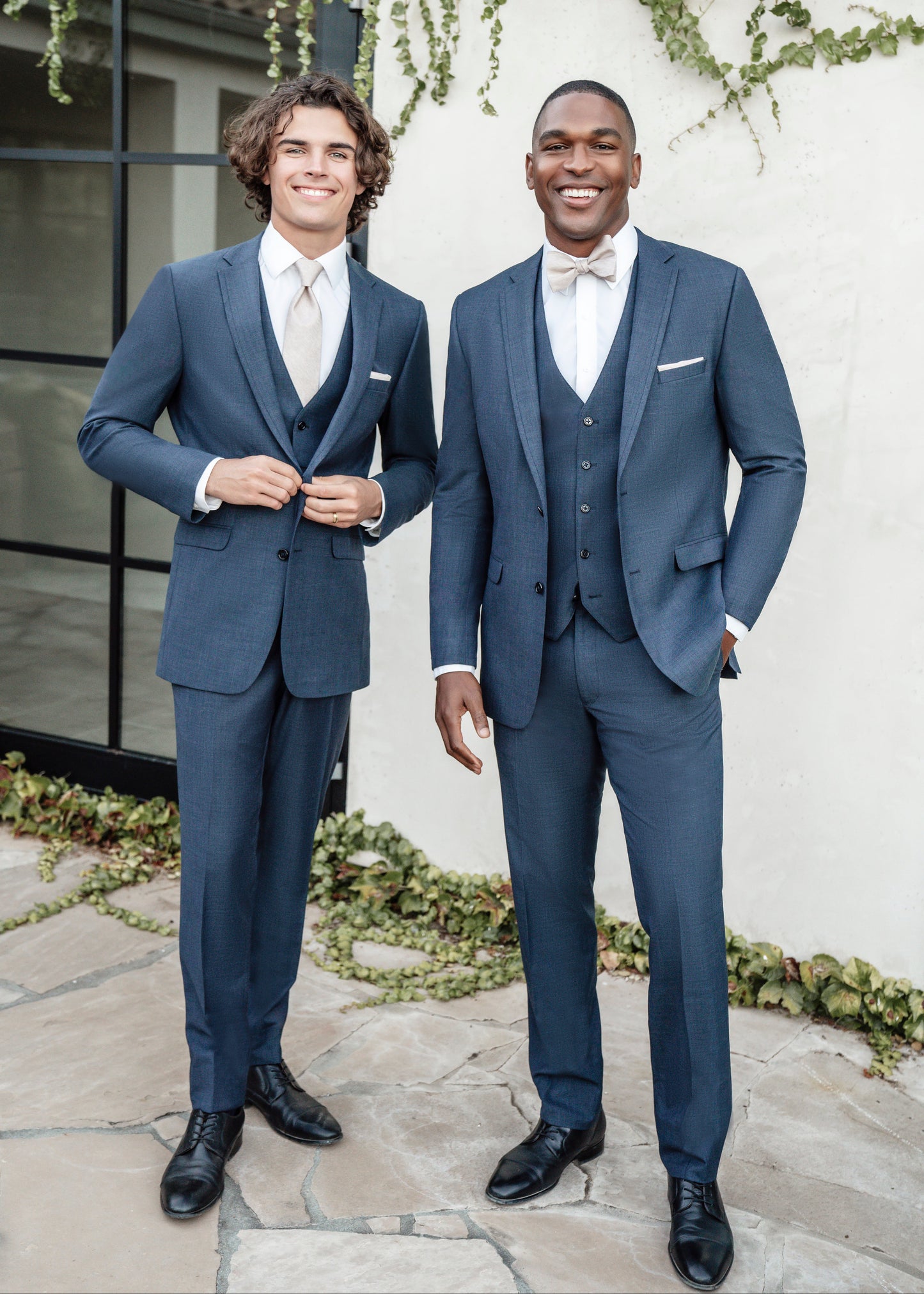 Ridge Denim Blue Suit by Allure Men