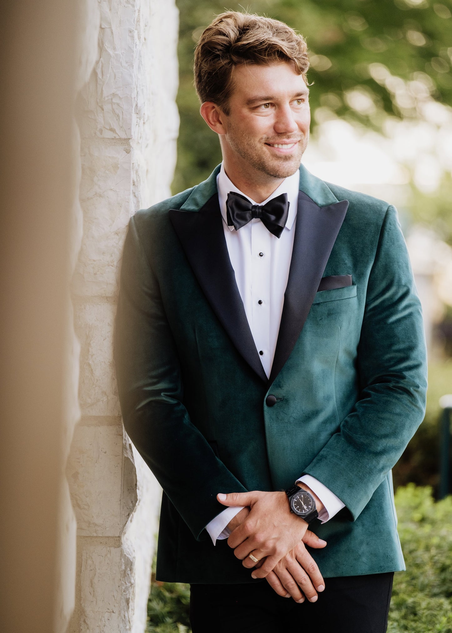 Allure Men Green Velvet Tuxedo