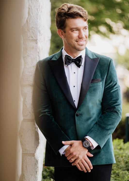 Allure Men Green Velvet Tuxedo