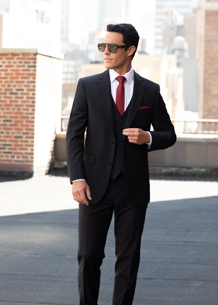 Allure Men Black Lexington Suit